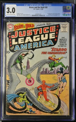 Cover Scan: Brave And The Bold #28 CGC GD/VG 3.0 1st App. Justice League of America! - Item ID #462589