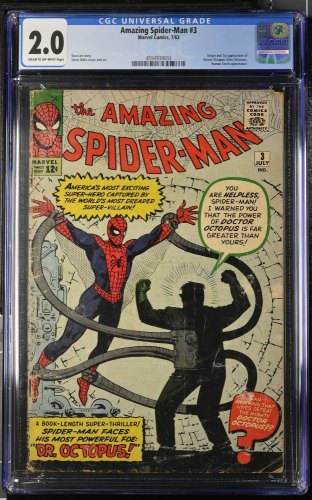 Cover Scan: Amazing Spider-Man #3 CGC GD 2.0 1st Appearance Doctor Octopus! - Item ID #462625