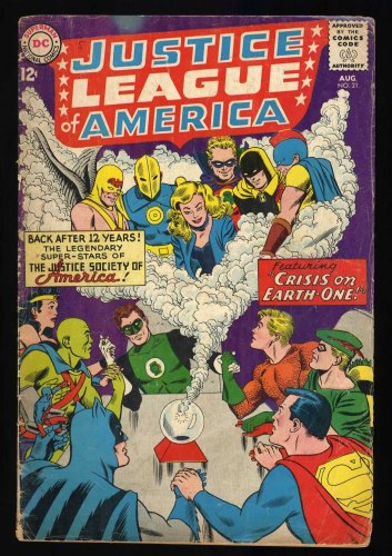 Cover Scan: Justice League Of America #21 GD+ 2.5 1st Silver Age Hourman Dr. Fate! - Item ID #464491