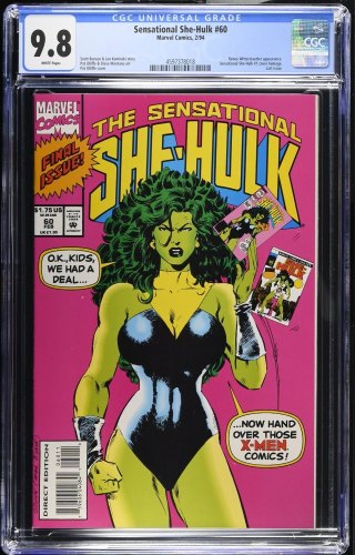 Cover Scan: Sensational She-Hulk #60 CGC NM/M 9.8 White Pages - Item ID #467209