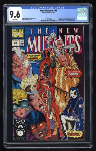 Cover Scan: New Mutants #98 CGC NM+ 9.6 1st Appearance Deadpool!  - Item ID #468077