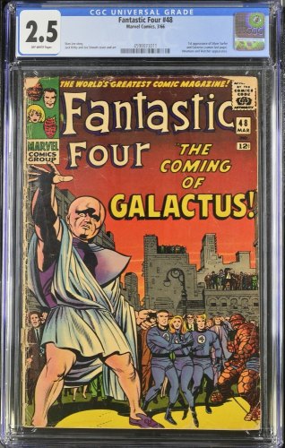 Cover Scan: Fantastic Four #48 CGC GD+ 2.5 Off White 1st Silver Surfer Galactus! - Item ID #468438