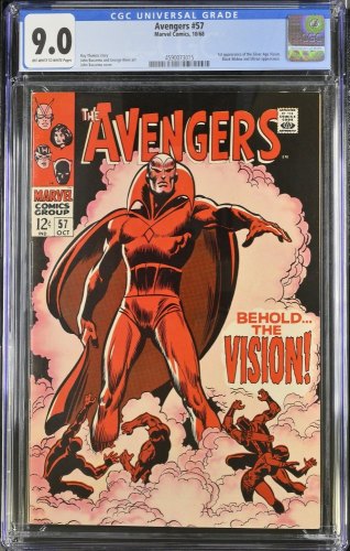 Cover Scan: Avengers #57 CGC VF/NM 9.0 1st Appearance Vision! Buscema Cover! - Item ID #468442