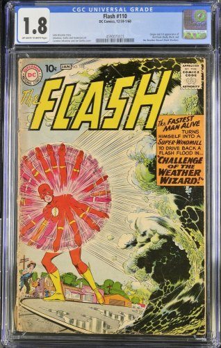 Cover Scan: Flash #110 CGC GD- 1.8 1st Appearance of Kid Flash, Wally West! - Item ID #468450