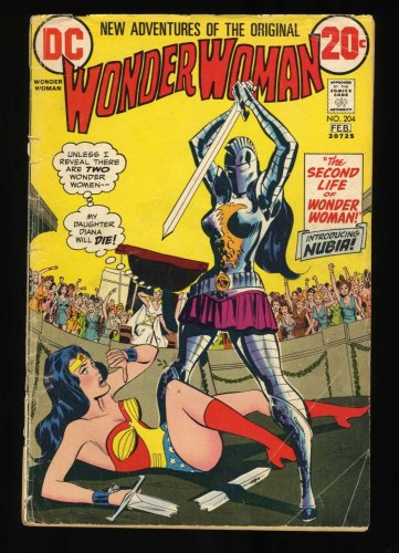 Cover Scan: Wonder Woman #204 GD+ 2.5 1st Appearance Nubia Origin of WW and Amazons! - Item ID #468706