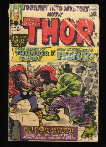 Cover Scan: Journey Into Mystery #112 Fair 1.0 Thor vs Hulk! Origin of Loki! - Item ID #468729
