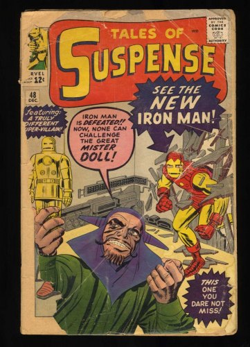 Cover Scan: Tales Of Suspense #48 P 0.5 1st Appearance Gold Armor! Jack Kirby! - Item ID #468742