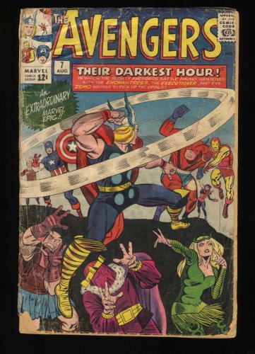 Cover Scan: Avengers #7 P 0.5 See Description Enchantress Thor Loki Baron Zemo and Odin - Item ID #468761