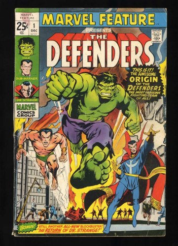 Cover Scan: Marvel Feature #1 GD/VG 3.0 1st Appearance and Origin Defenders! - Item ID #468773