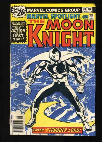 Cover Scan: Marvel Spotlight #28 VG 4.0 1st Solo Moon Knight Story! Perlin Cover! - Item ID #468785