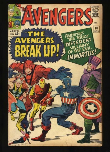 Cover Scan: Avengers #10 VG- 3.5 1st Appearance of Immortus!  - Item ID #468802