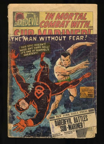 Cover Scan: Daredevil #7 P 0.5 See Description 1st New Red Costume! Sub-Mariner App!  - Item ID #468818