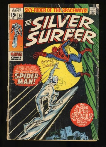 Cover Scan: Silver Surfer #14 GD 2.0  Appearance of Amazing Spider-Man! - Item ID #468821
