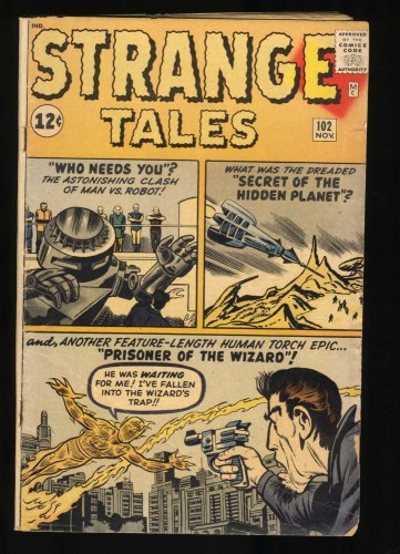 Cover Scan: Strange Tales #102 GD+ 2.5 1st Appearance Wizard! Human Torch! - Item ID #468834