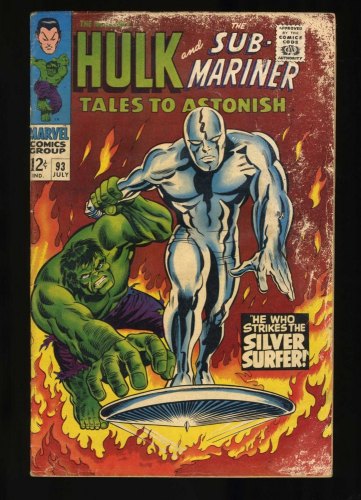 Cover Scan: Tales To Astonish #93 FA/GD 1.5 Silver Surfer Vs Incredible Hulk! - Item ID #468835