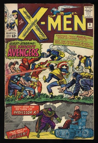 Cover Scan: X-Men #9 VG- 3.5 See Description (Qualified) - Item ID #469179