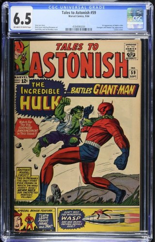 Cover Scan: Tales To Astonish #59 CGC FN+ 6.5 Giant-Man Vs. Incredible Hulk! - Item ID #469366