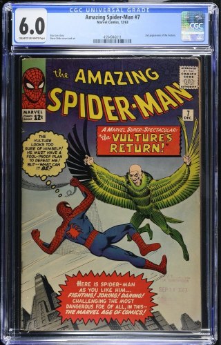 Cover Scan: Amazing Spider-Man #7 CGC FN 6.0 2nd Full Appearance of Vulture! - Item ID #469373