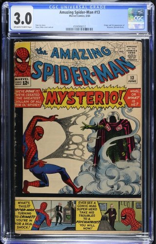 Cover Scan: Amazing Spider-Man #13 CGC GD/VG 3.0 1st Appearance of Mysterio!!! - Item ID #469374