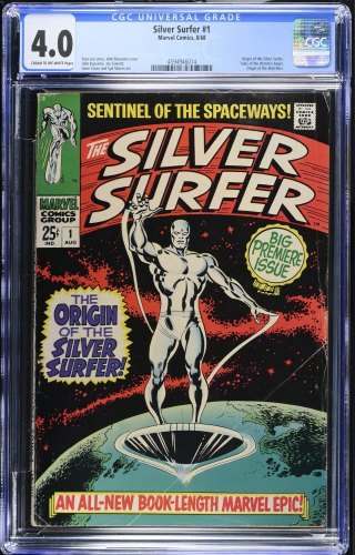Cover Scan: Silver Surfer (1968) #1 CGC VG 4.0 Origin Issue 1st Solo Title! - Item ID #469376