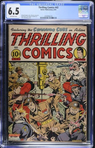 Cover Scan: Thrilling Comics #43 CGC FN+ 6.5 Off White - Item ID #469380