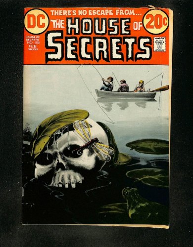 House Of Secrets #105 VG+ 4.5 Classic Grey Tone Skull Cover!