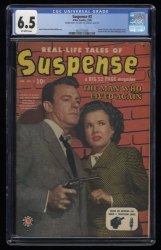 Cover Scan: Suspense #2 CGC FN+ 6.5 Off White Double Cover! 1950 Photo Cover! - Item ID #249778