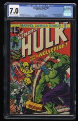 Cover Scan: Incredible Hulk #181 CGC FN/VF 7.0 Off White to White 1st Appearance Wolverine! - Item ID #268056