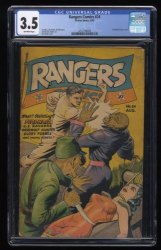 Cover Scan: Rangers Comics #24 CGC VG- 3.5 Off White Bondage Torture Cover! - Item ID #270171