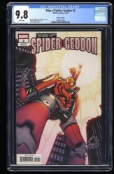 Cover Scan: Edge of Spider-Geddon #2 CGC NM/M 9.8 White Pages Hamner/Hollowell Variant - Item ID #276263