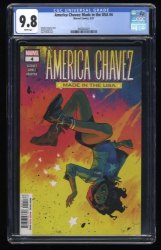 Cover Scan: America Chavez: Made in the USA #4 CGC NM/M 9.8 White Pages - Item ID #276563