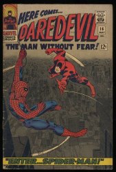 Cover Scan: Daredevil #16 VG+ 4.5 Spider-Man Appearance! 1st Romita Spider-Man Cover! - Item ID #316230
