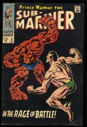 Cover Scan: Sub-Mariner #8 FN 6.0 Prince Namor Vs Thing! Classic Cover!  - Item ID #316287