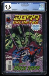 Cover Scan: 2099 Unlimited #1 CGC NM+ 9.6 White Pages 1st Hulk 2099! - Item ID #318560
