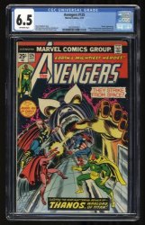 Cover Scan: Avengers #125 CGC FN+ 6.5 Off White Thanos! - Item ID #318709