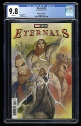 Cover Scan: Eternals (2021) #1 CGC NM/M 9.8 White Pages Momoko Variant - Item ID #320192