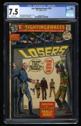 Cover Scan: Our Fighting Forces #136 CGC VF- 7.5 Off White Joe Kubert Cover - Item ID #320539