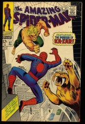 Cover Scan: Amazing Spider-Man #57 VF+ 8.5 Ka-Zar Appearance! Romita Cover! - Item ID #328406