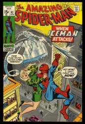 Cover Scan: Amazing Spider-Man #92 NM- 9.2 Ice Man Appearance! Stan Lee! Key Issue! - Item ID #328426