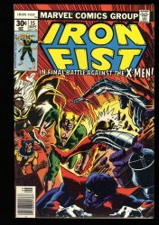 Cover Scan: Iron Fist #15 NM 9.4 X-Men Appearance! 1st App Bushmaster! John Byrne Art! - Item ID #329340