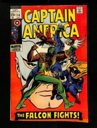 Cover Scan: Captain America #118 VF- 7.5 2nd Appearance Falcon! Red Skull! - Item ID #330783