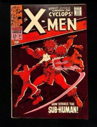 Cover Scan: X-Men #41 FN+ 6.5 Sub-Human! 1st Appearance Grotesk! Origin of Cyclops! - Item ID #331535