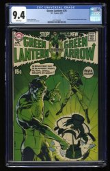Cover Scan: Green Lantern #76 CGC NM 9.4 White Pages Green Arrow!! Neal Adams Cover!! - Item ID #332269