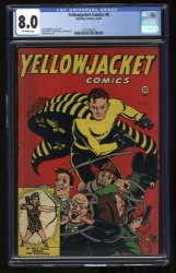 Cover Scan: Yellowjacket Comics #6 CGC VF 8.0 Golden Age Superhero! Ken Battefield Cover! - Item ID #332274