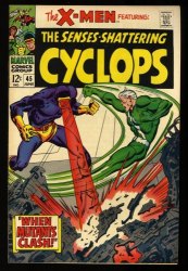Cover Scan: X-Men #45 NM- 9.2 Cyclops Appearance! Hawkeye! Wasp! Iceman origin! - Item ID #332922