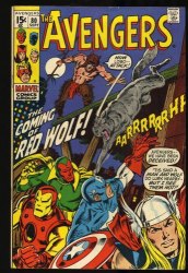 Cover Scan: Avengers #80 VF- 7.5 1st Appearance Red Wolf (William Talltrees)! - Item ID #333131