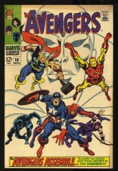 Cover Scan: Avengers #58 VF- 7.5 2nd Appearance Vision! Ultron/Vision Origin! - Item ID #333150
