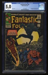 Cover Scan: Fantastic Four #52 CGC VG/FN 5.0 White Pages 1st Appearance of Black Panther! - Item ID #340601