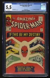 Cover Scan: Amazing Spider-Man #31 CGC FN- 5.5 White Pages 1st Appearance Gwen Stacy!! - Item ID #342675