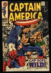 Cover Scan: Captain America #106 VF+ 8.5 Jack Kirby Cover and Art! Stan Lee Script! - Item ID #345363